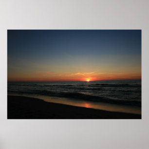 Lake Michigan solnedgång 2 Poster
