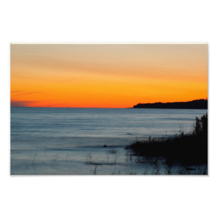 Lake Michigan solnedgång, Michigan Fototryck