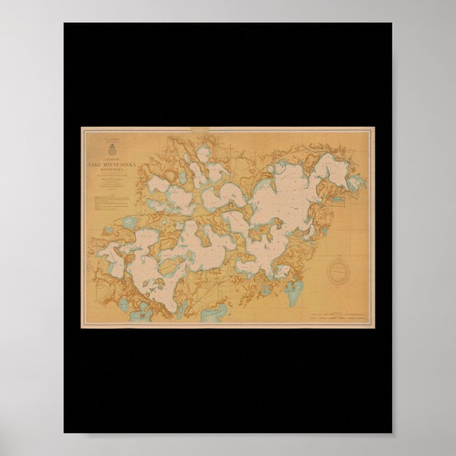 Lake Minnetonka Karttröja  Poster (Framsidan)