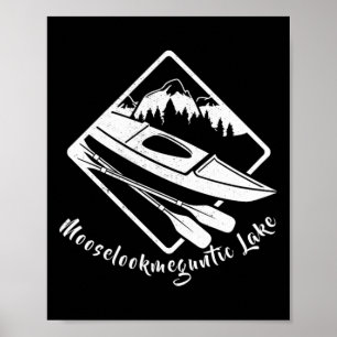 Lake Mooselookmeguntic Maine Kajakpaddling Båtliv Poster