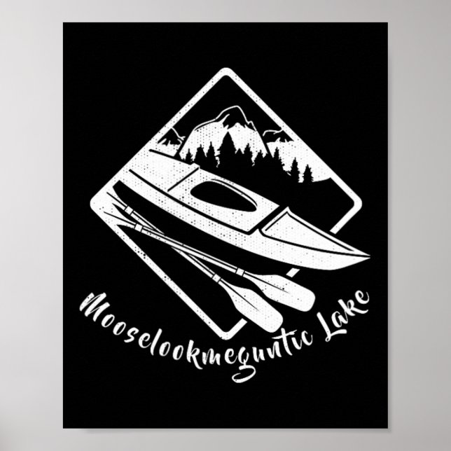 Lake Mooselookmeguntic Maine Kayak Kayaking Boatin Poster (Framsidan)