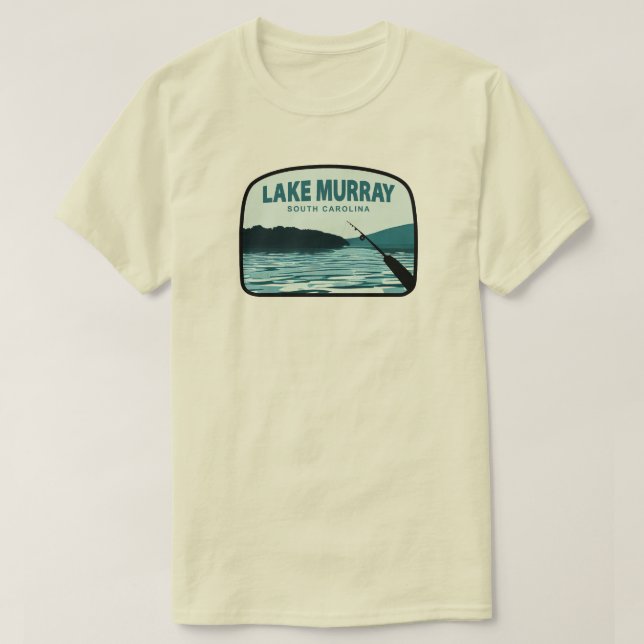 Lake Murray South Carolina Fishing Rod T Shirt (Design framsida)