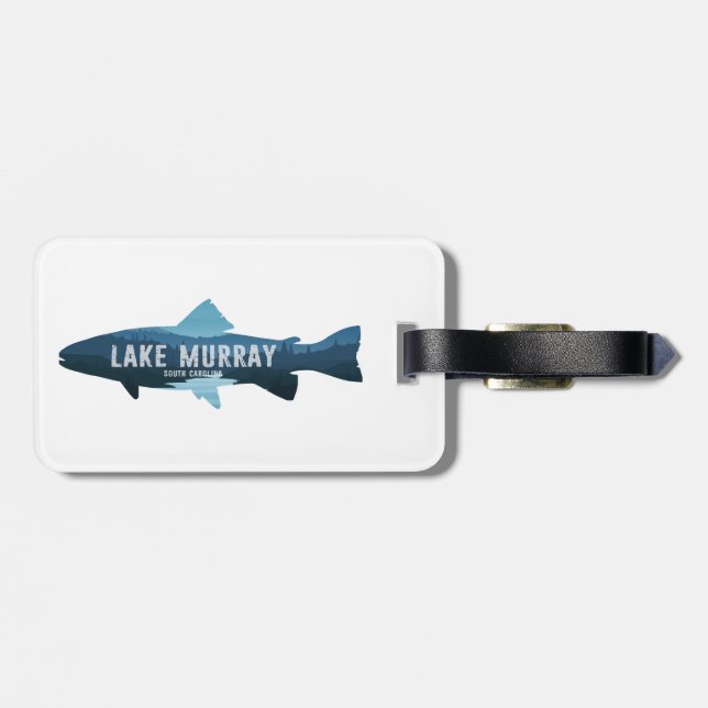 Lake Murray South Carolina Fisk Bagagebricka (Baksida Vågrät)