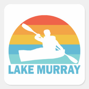 Lake Murray South Carolina kajak Fyrkantigt Klistermärke
