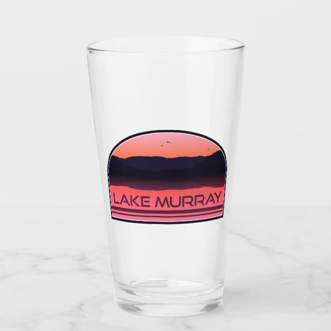 Lake Murray South Carolina Red Sunrise Glaskopp (Framsida)