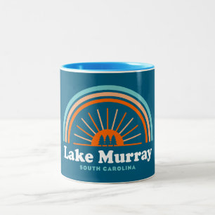 Lake Murray South Carolina Regnbåge Två-Tonad Mugg