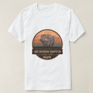 Lake Naivasha ekosystem Kenya Flodhäst Safari Vint T Shirt