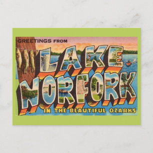 Lake Norfork Retro vykort