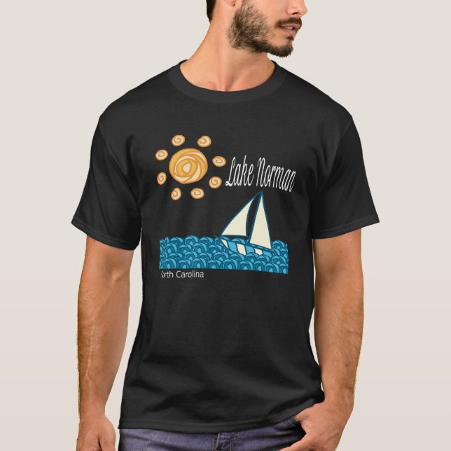 Lake Norman North Carolina T Shirt (Framsida)