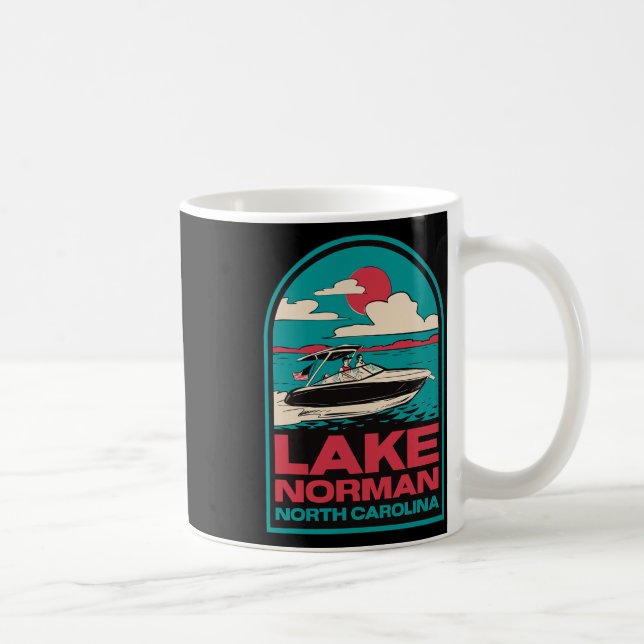 Lake Norman Retro Båttur Nc  Kaffemugg (Höger)