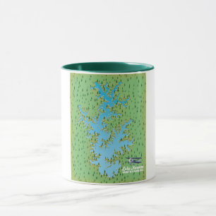 Lake Norman South Carolina retro karta Mugg