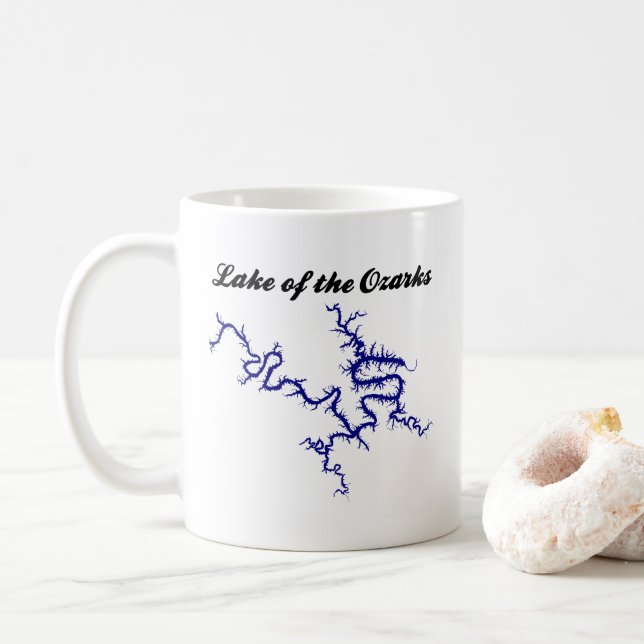Lake of the Ozarks Missouri Blå Strandlinje Kaffe Kaffemugg (Med munk)