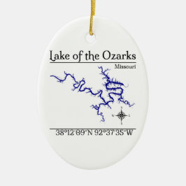 Lake of the Ozarks Missouri Keramisk Oval Ornament