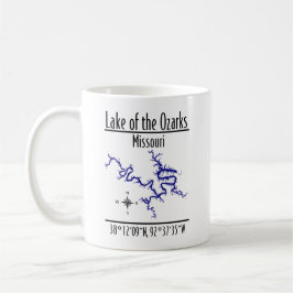Lake of the Ozarks Missouri Koordinatkarta Kaffe Kaffemugg