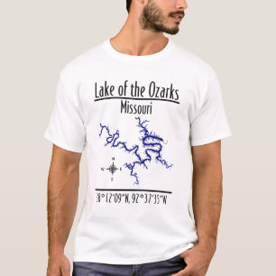 Lake of the Ozarks Missouri Koordinatkarta T-Shirt
