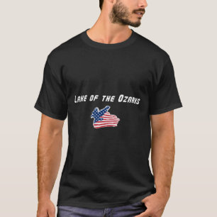 Lake of the Ozarks Missouri Patriotiska Örnflagga T Shirt