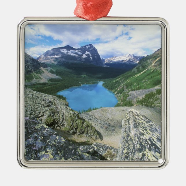 Lake O'Hara, Yoho NP, BC, Kanada Julgransprydnad Metall (Framsidan)