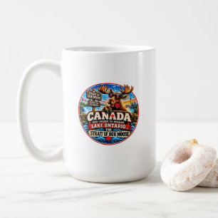 Lake Ontario är nu sundet för vår Älg Roligt Kaffemugg