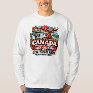 Lake Ontario är nu sundet för vår Älg Roligt T Shirt