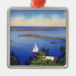 Lake Ontario beskådar Julgransprydnad Metall