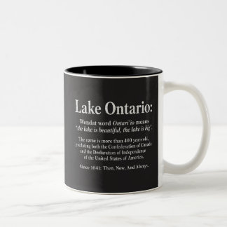 Lake Ontario Historia Wendat Definition Två-Tonad Mugg