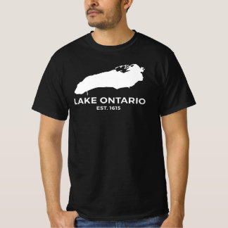 Lake Ontario Karta Stora sjöarna Minimalistisk Kan T Shirt