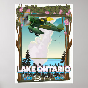 Lake Ontario nordamerikansk flygplansaffisch Poster