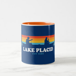 Lake Placid New York Kanot Två-Tonad Mugg