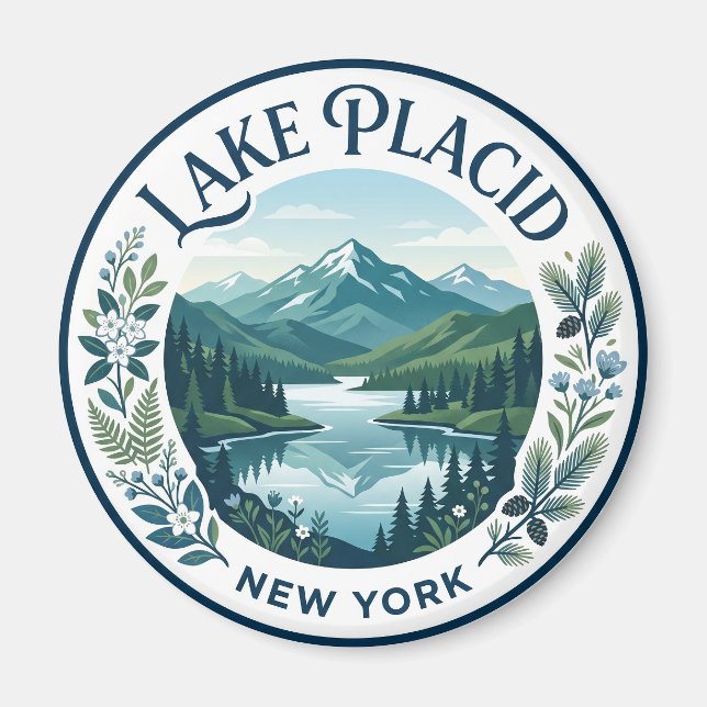 Lake Placid New York Magnet (Framsidan)