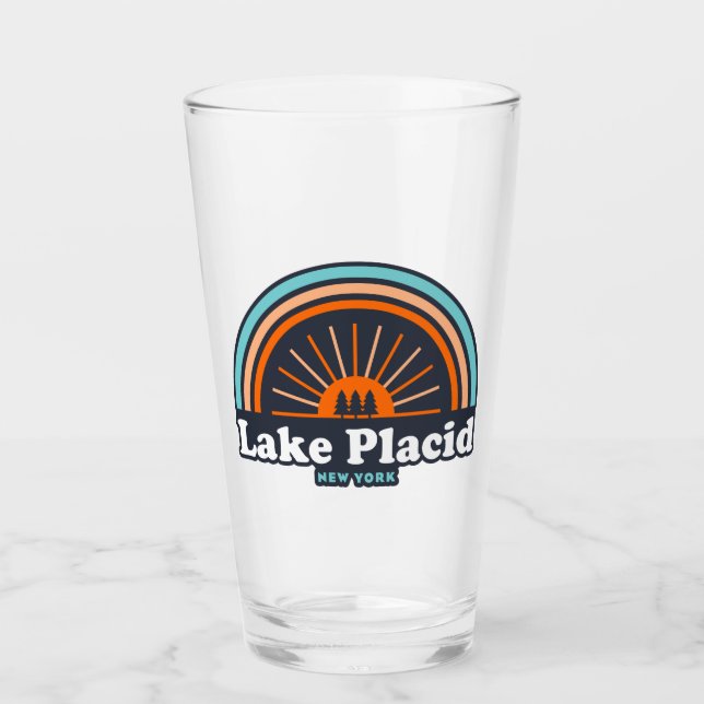 Lake Placid New York Regnbåge Glaskopp (Framsida)