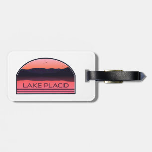 Lake Placid New York Röd soluppgång Bagagebricka