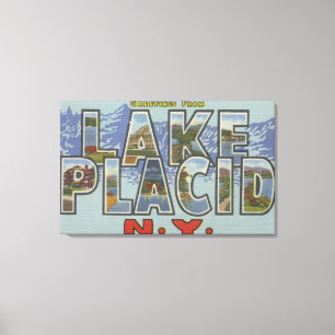 Lake Placid New York - stora brevplatser Canvastryck