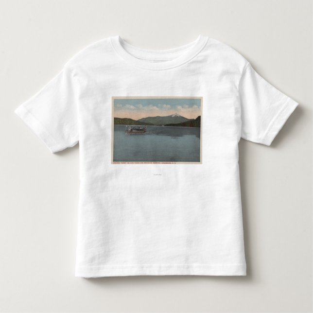 Lake Placid NY - beskåda av steameren Doris Tee Shirt (Framsida)