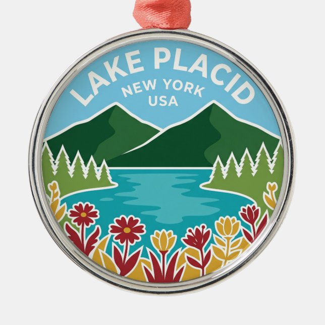 Lake Placid USA Julgransprydnad Metall (Framsidan)