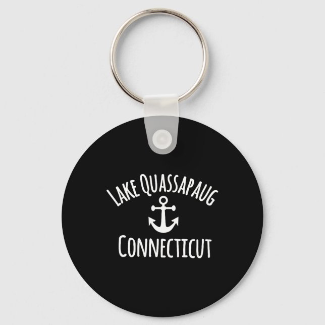 Lake Quapaug Connecticut Sailing Boating Nautical  Nyckelring (Framsida)
