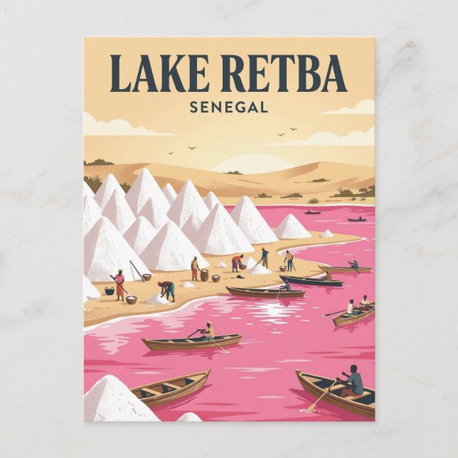 Lake Retba, Dakar, Dakar Vykort (Framsida)
