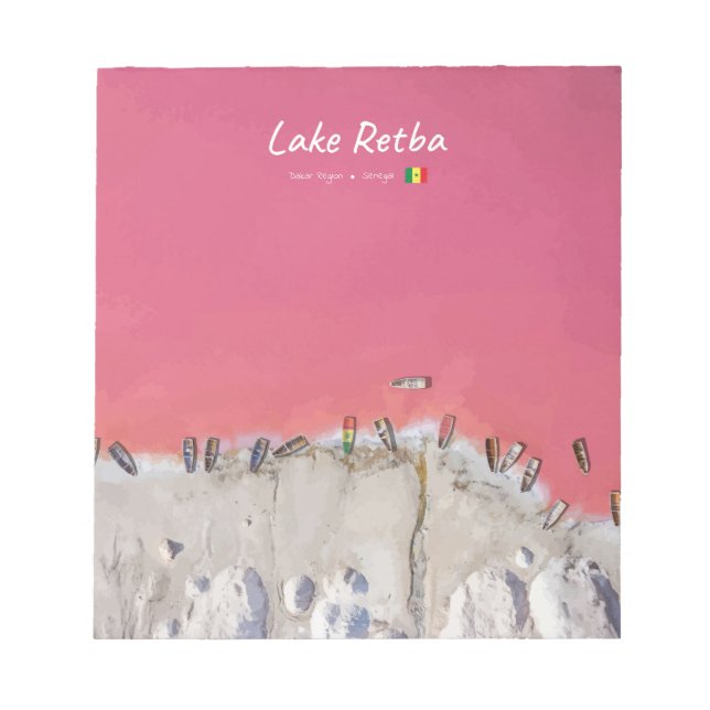 Lake Retba, Senegal - Rosa sjön båtar Anteckningsblock (Framsida)