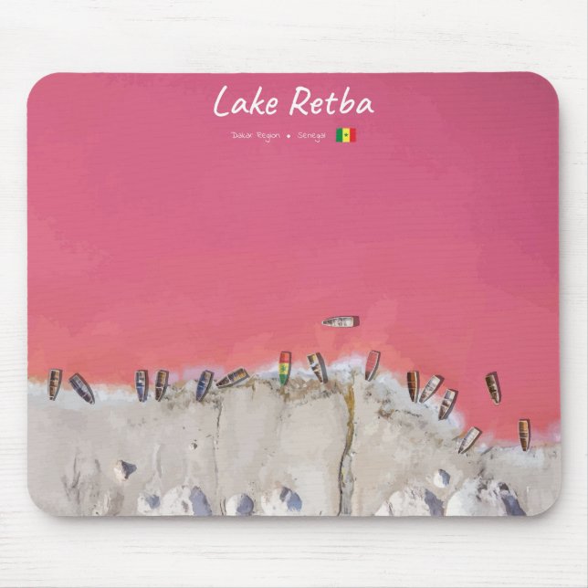 Lake Retba, Senegal - Rosa sjön båtar Musmatta (Framsidan)