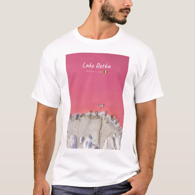 Lake Retba, Senegal - Rosa sjön båtar T Shirt (Framsida)