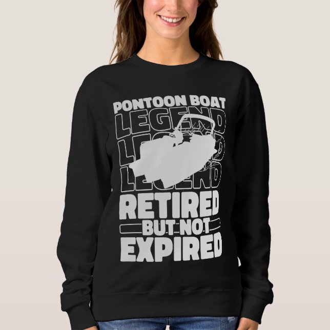 Lake Retired Boating  Pontoon Boat T Shirt (Framsida)