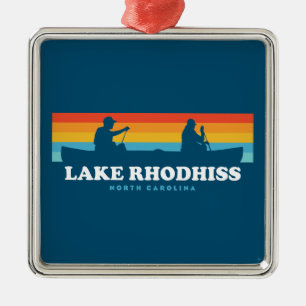 Lake Rhodhiss North Carolina Kanot Julgransprydnad Metall