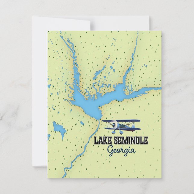 Lake Seminole Georgia Kartposter (Framsida)