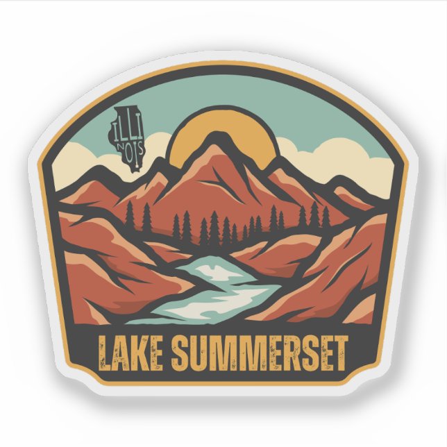 Lake Summerset, Illinois Klistermärken (Framsida)
