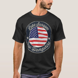 Lake Sunapee - Patriotic New Hampshire Souvenir T- T Shirt