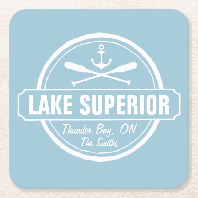 Lake Superior den beställnings- townen, namn, Underlägg Papper Kvadrat (Framsidan)