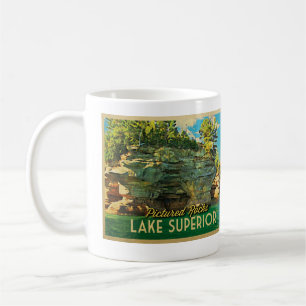 Lake Superior föreställde stenar Kaffemugg
