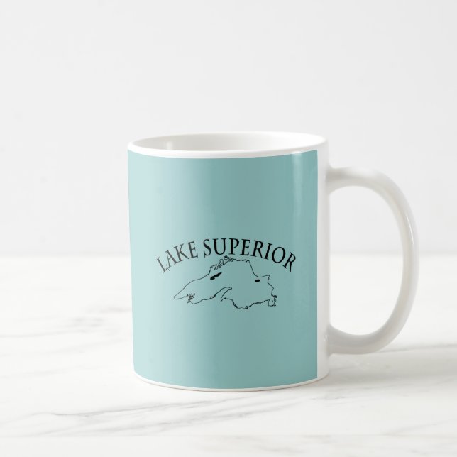 Lake Superior karta Kaffemugg (Höger)