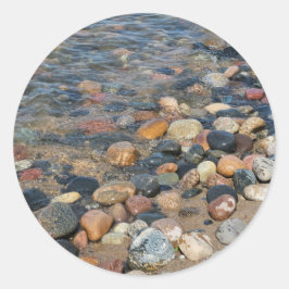 Lake Superior-klippor Runt Klistermärke