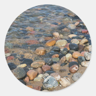 Lake Superior-klippor Runt Klistermärke
