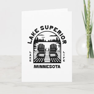 Lake Superior Minnesota Friluftsliv Vintage 1  Kort